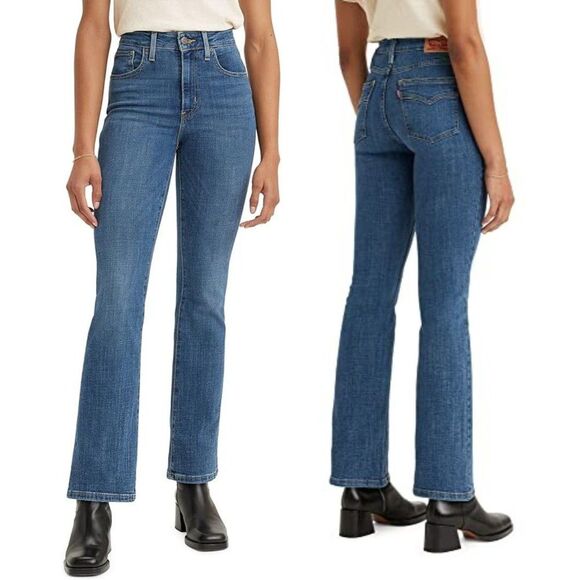 Made in USA Levi's Women's 725 High Rise Medium Wash Bootcut Jeans, Size 33 - Picture 1 of 10